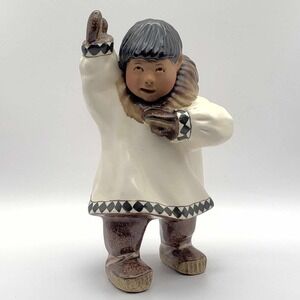 C. Alan Johnson Alaska Inuit Boy Child "Benny" Ceramic Figurine©1963 AB43